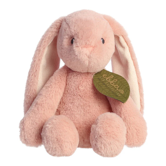 Eco Friendly soft baby bunny toy made from recycled plastics, so soft and really delicate pink colour. 32cms tall.