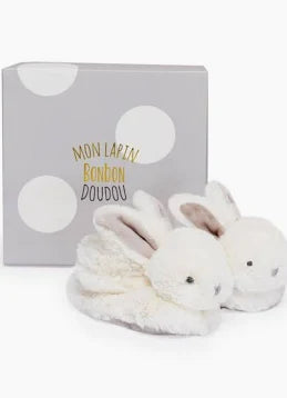 Doudou Et Compagnie Bunny Baby Slippers. Baby Shower Gifts.