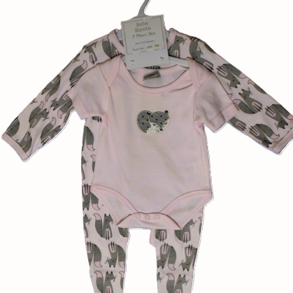 New Baby Gifts - "Foxy Friends" Pink Baby Girl Hamper, Cotton Babywear.