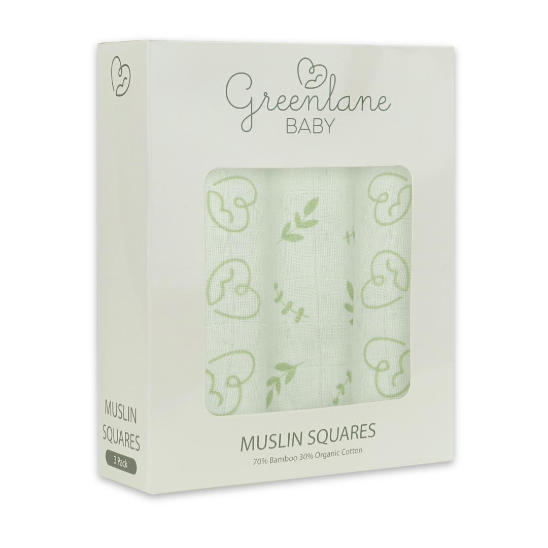 bamboo and organic cotton baby muslins