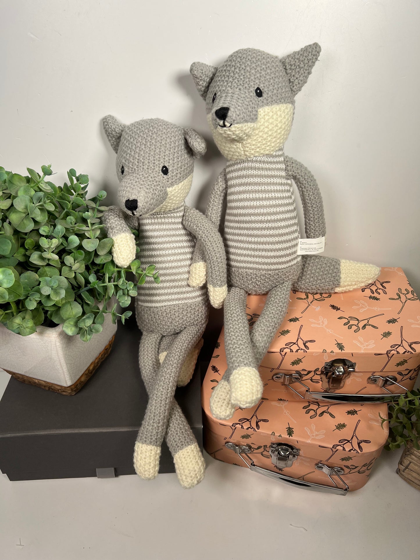 Knitted Fox Baby Soft Toy