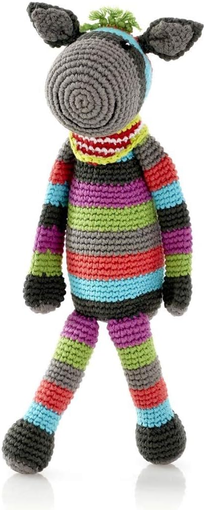 pebble child donkey baby rattle soft toy