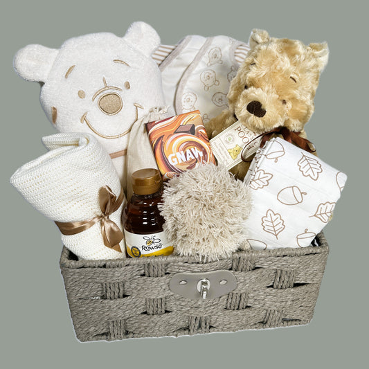 Winnie-the-pooh themed baby hamper gift