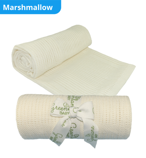 cellular baby blanket- marshmallow