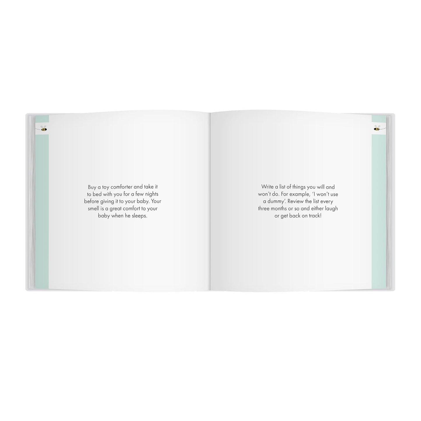 Open book with text on a white background