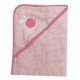 Organic cotton hooded baby towel with embroidery
