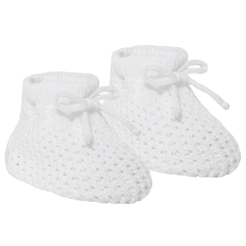 White baby booties