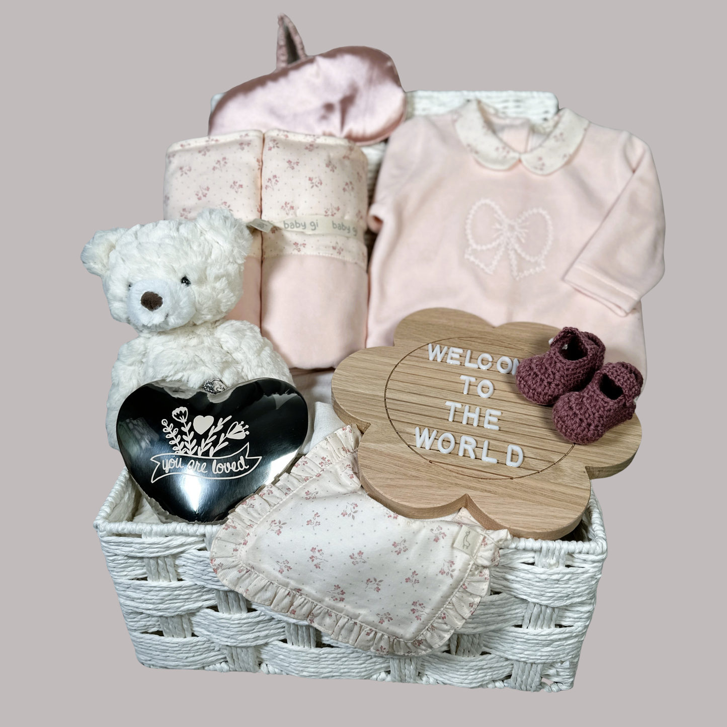 Baby hamper with Bi GI winter garden baby clothing and baby blanket