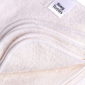 reusable baby wipes in a drawstring bag