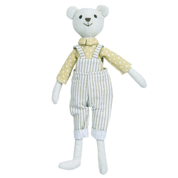27cm linen bear baby toy