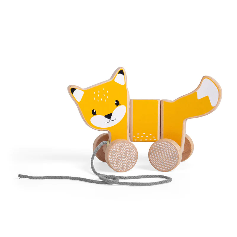Fox Pull Along Toy, Ist Birthday Presents, Baby Shower Gifts, Unisex New Baby Gifts, Fox Baby Toys.