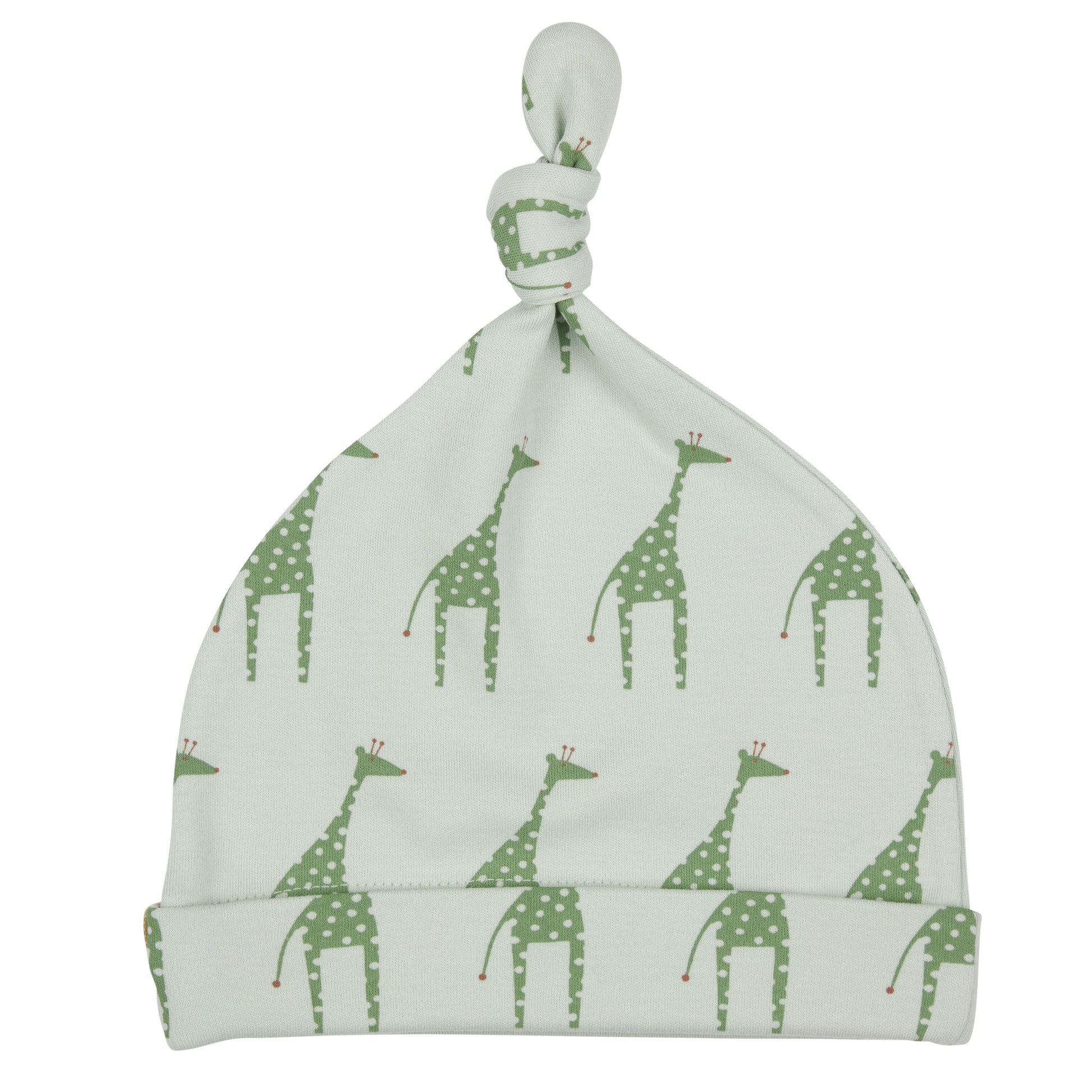 GREN GIRAFFE PRINT BABY KNOT HAT