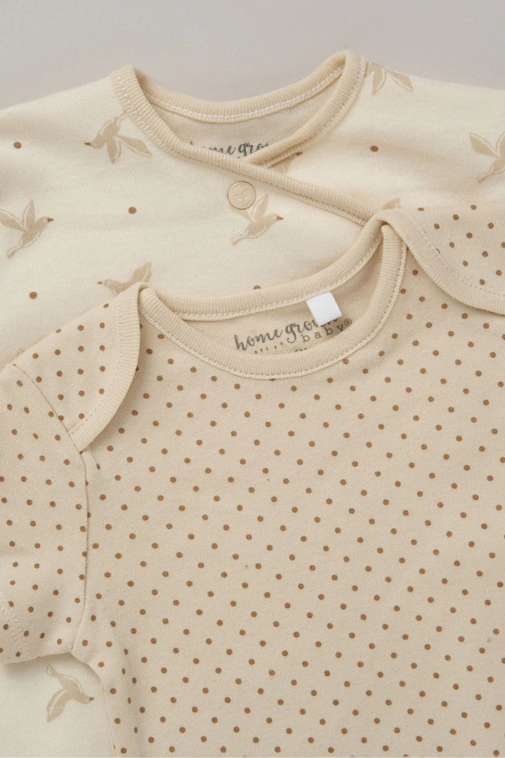 Organic cotton baby sleepsuit and bodysuit