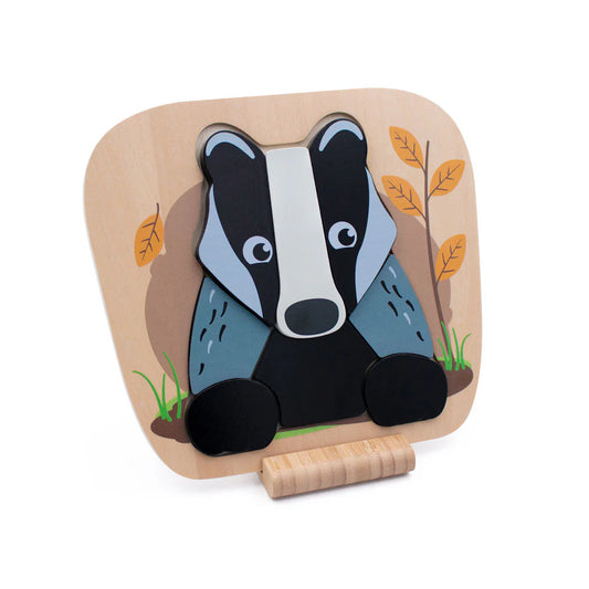 1st Birthday Presents, Jumini Badger Raised Puzzle.