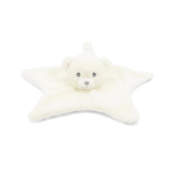 Keeleco white bear baby comforter