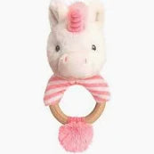 Keeleco ring unicorn baby rattle.