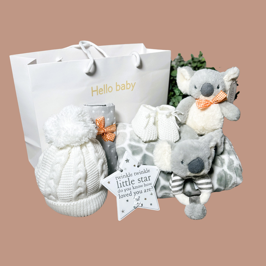 Koala Baby Hamper - 7 Piece Unisex Gift Set.