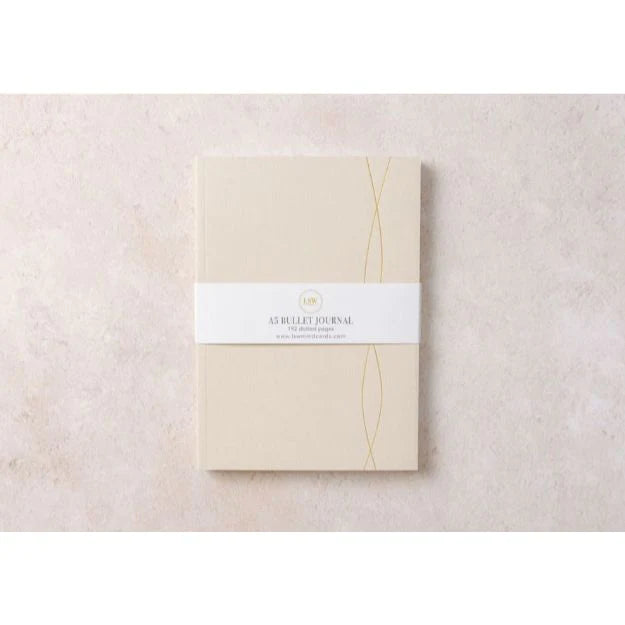 Lined baby journal in a stone colour.