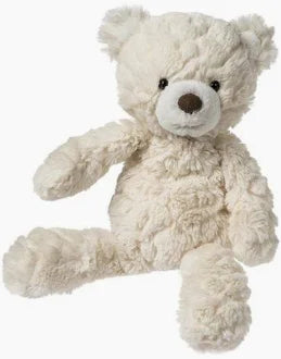 Cream Mary Meyer teddy bear on a white background