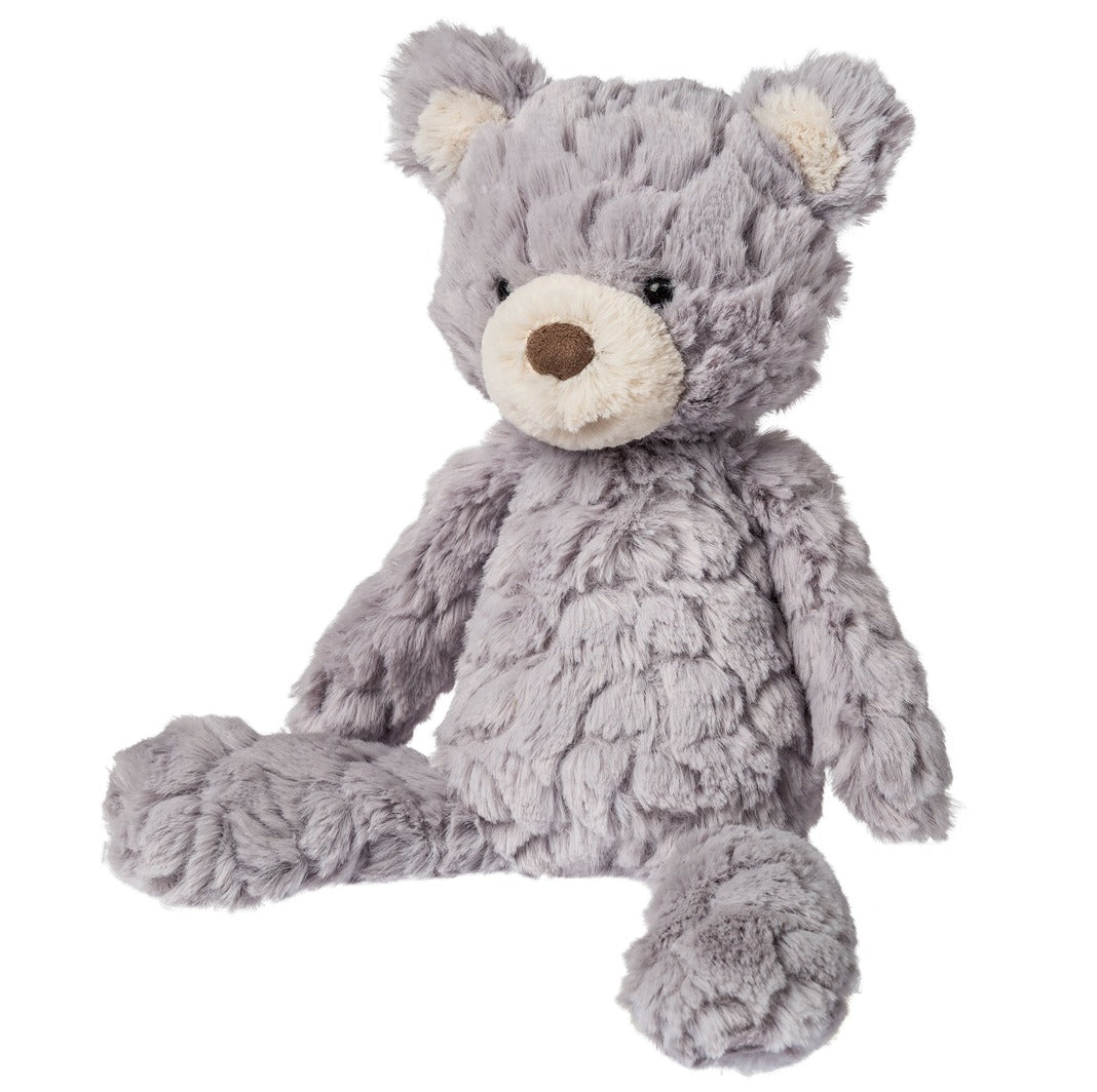Plush teddy bear toy on a white background