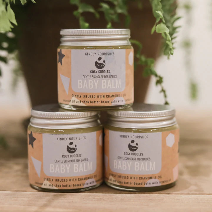 Natural baby toiletries - baby balm gently infused with soothing chamomile.