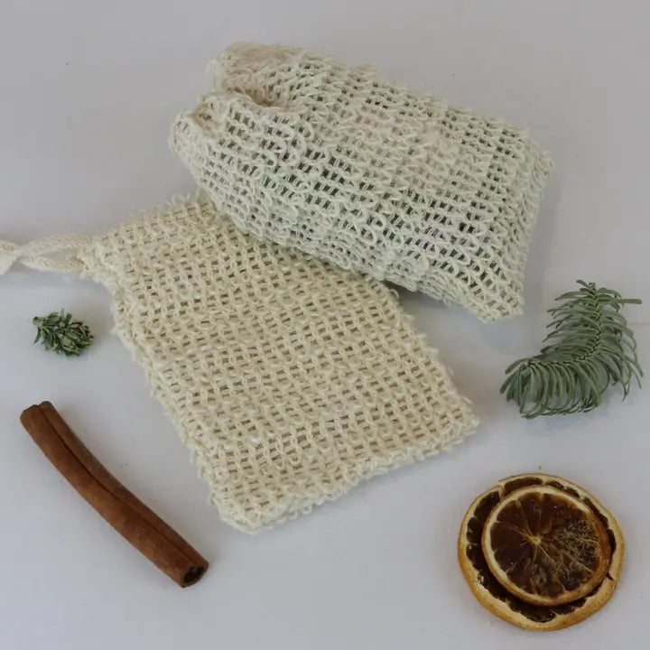 sisal reusable soap bag