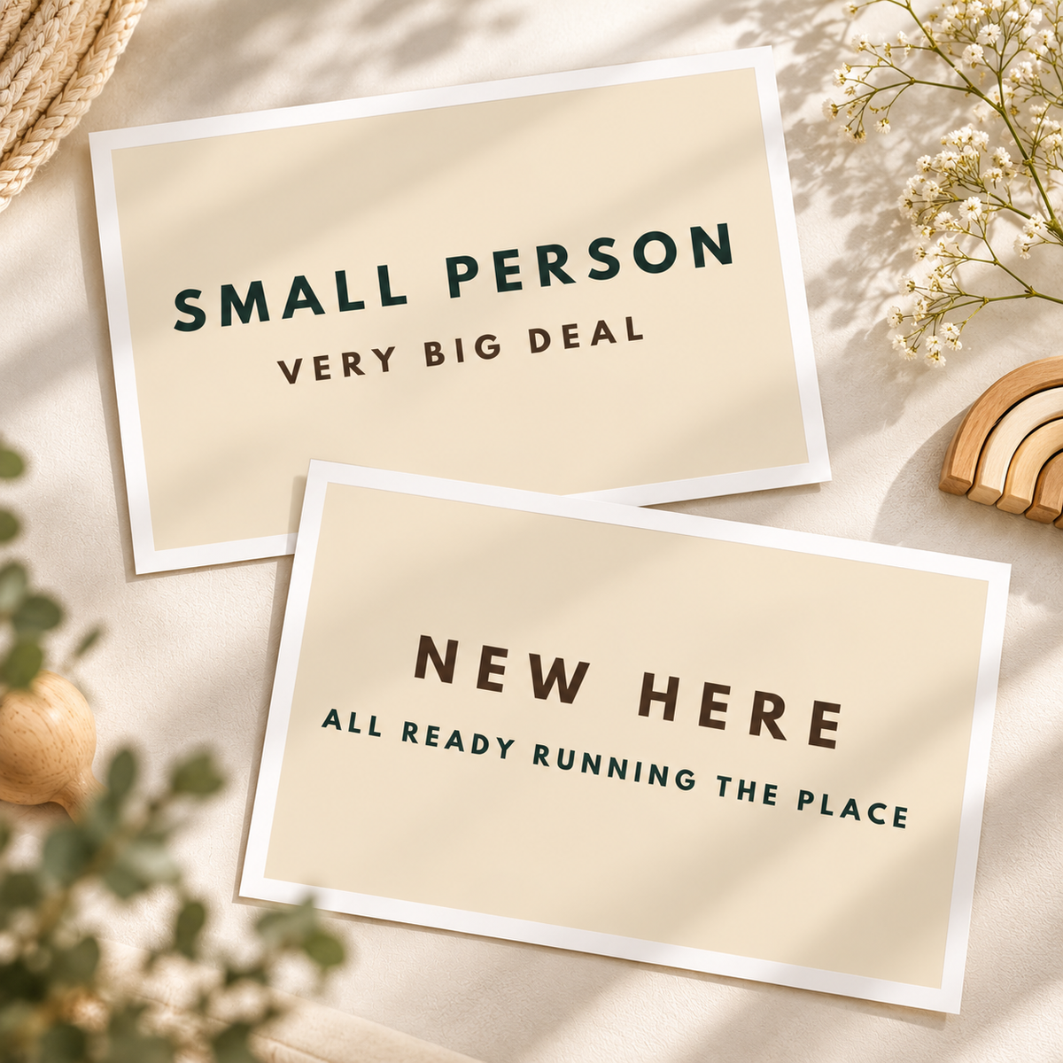 Nursery Prints - Set Of Two - Small Person Very Big Deal