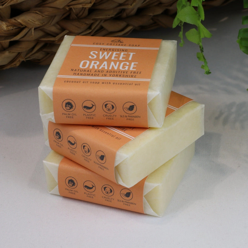 sweet orange hand made soap bar