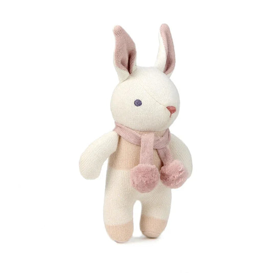 Organic Bunny Baby Rattle, Baby Sensory Toys, New Baby Girl Gifts, Baby Shower Presents
