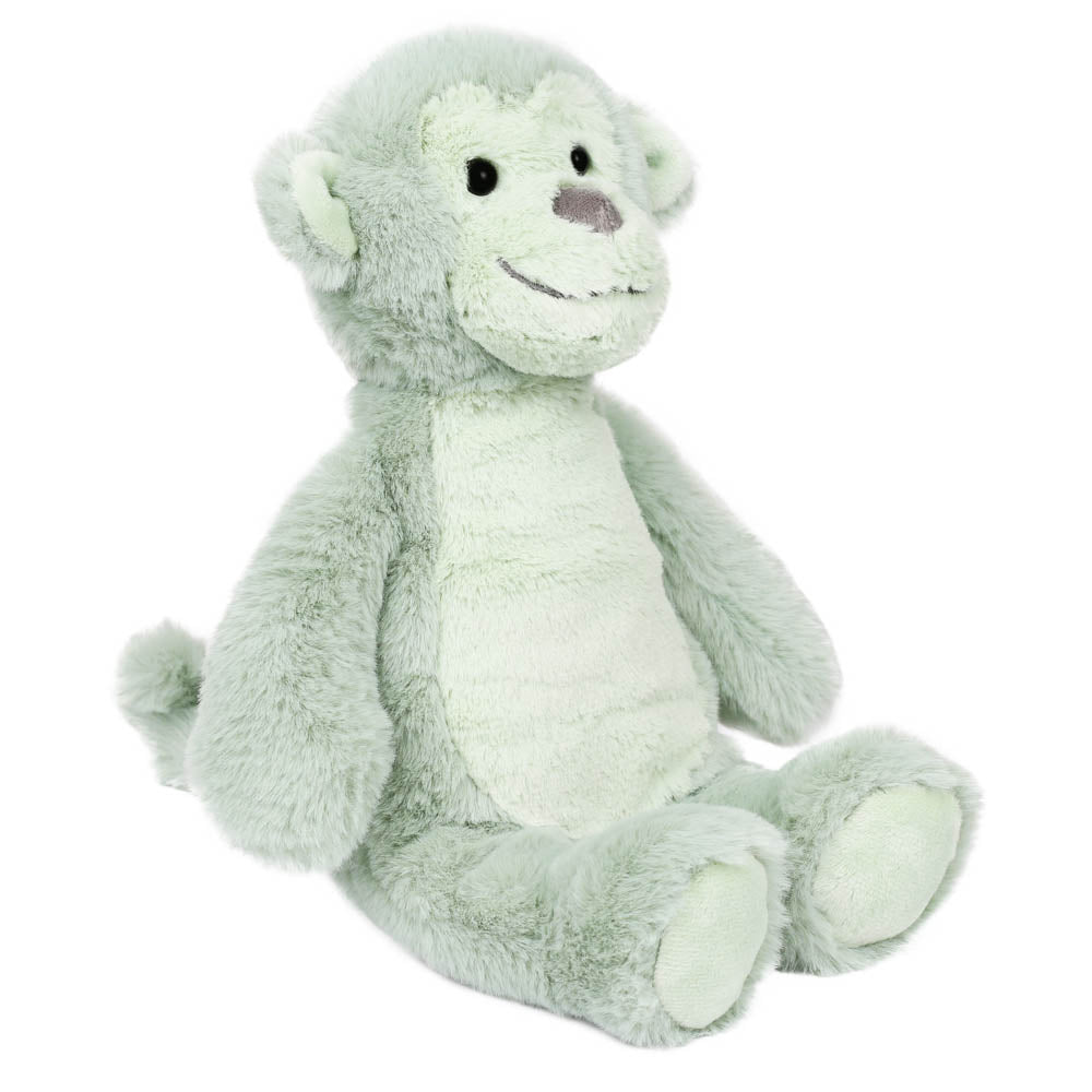 Plush monkey toy on a white background