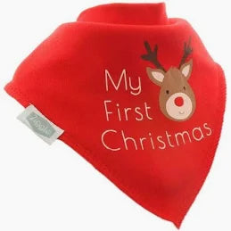 Ziggle my first christmas baby bib