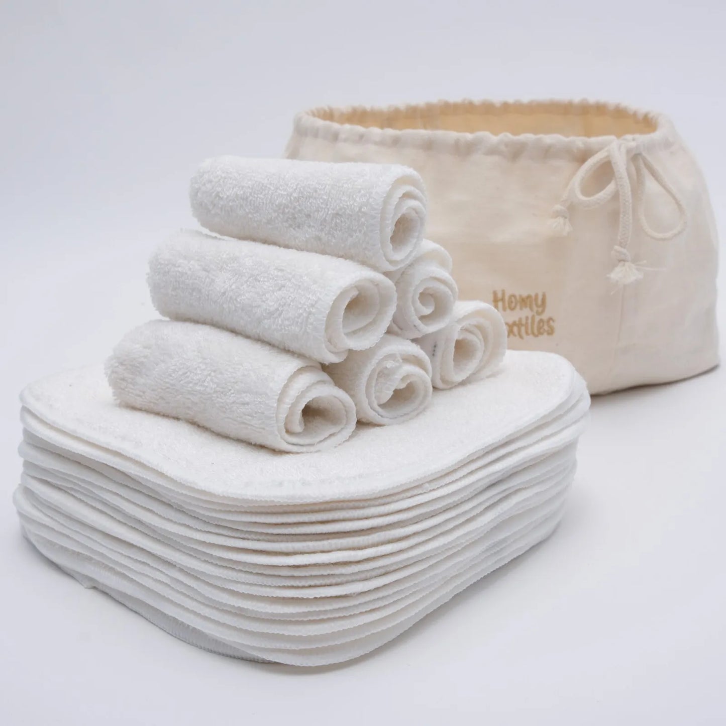 Reusable bamboo baby washcloths