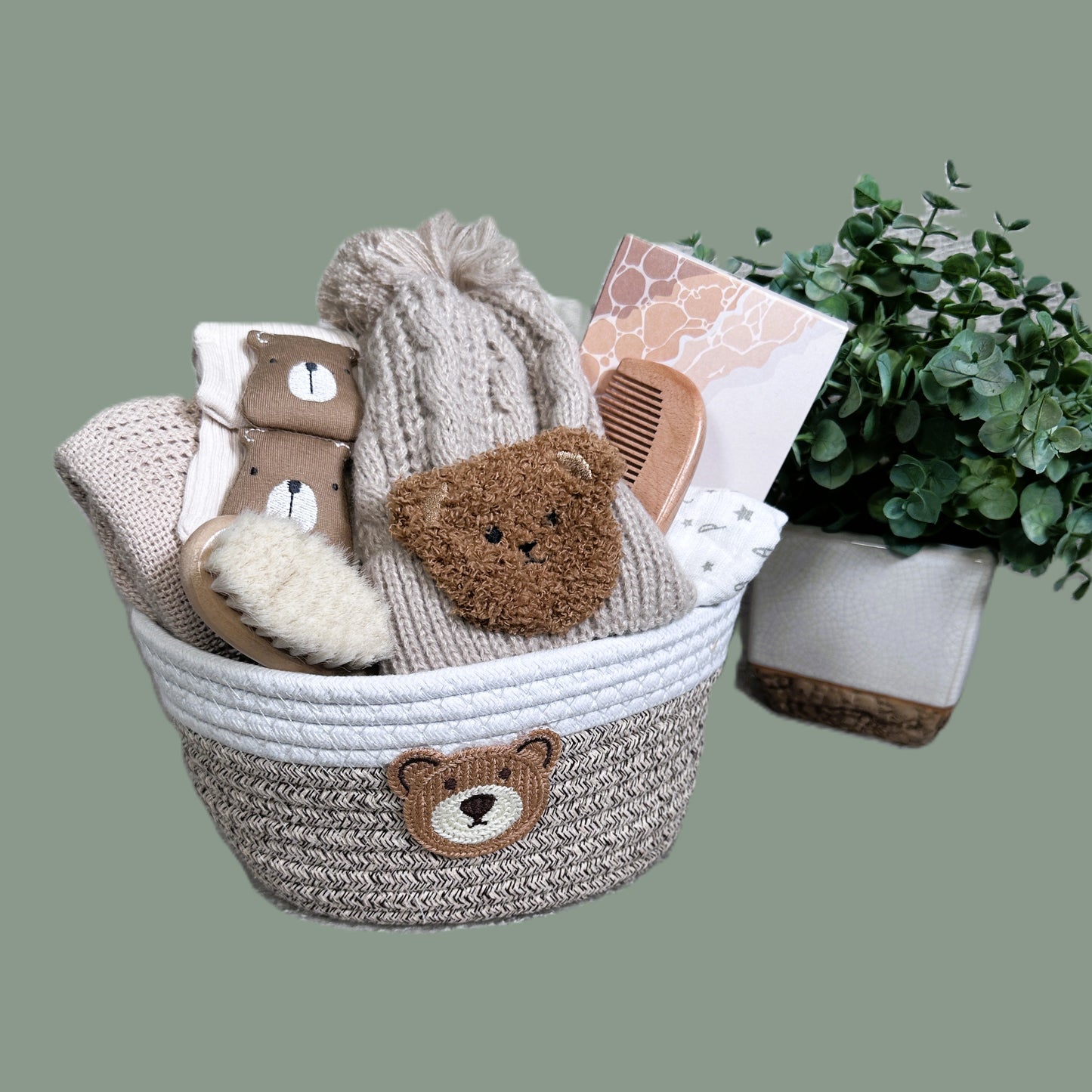 Essentials Baby Gift Basket, Mummy And Baby Gifts. Neutral Baby Hampers