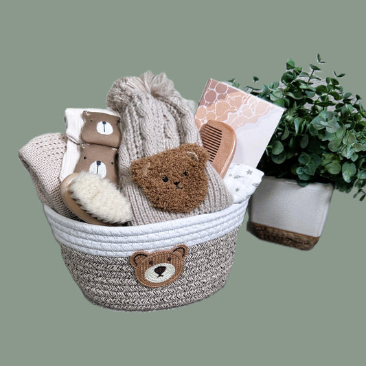 Essentials Baby Gift Basket, Mummy And Baby Gifts. Neutral Baby Hampers