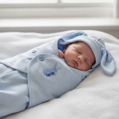 Baby Boy Hamper , Blue Swaddle Suit, Blue Baby Blanket.