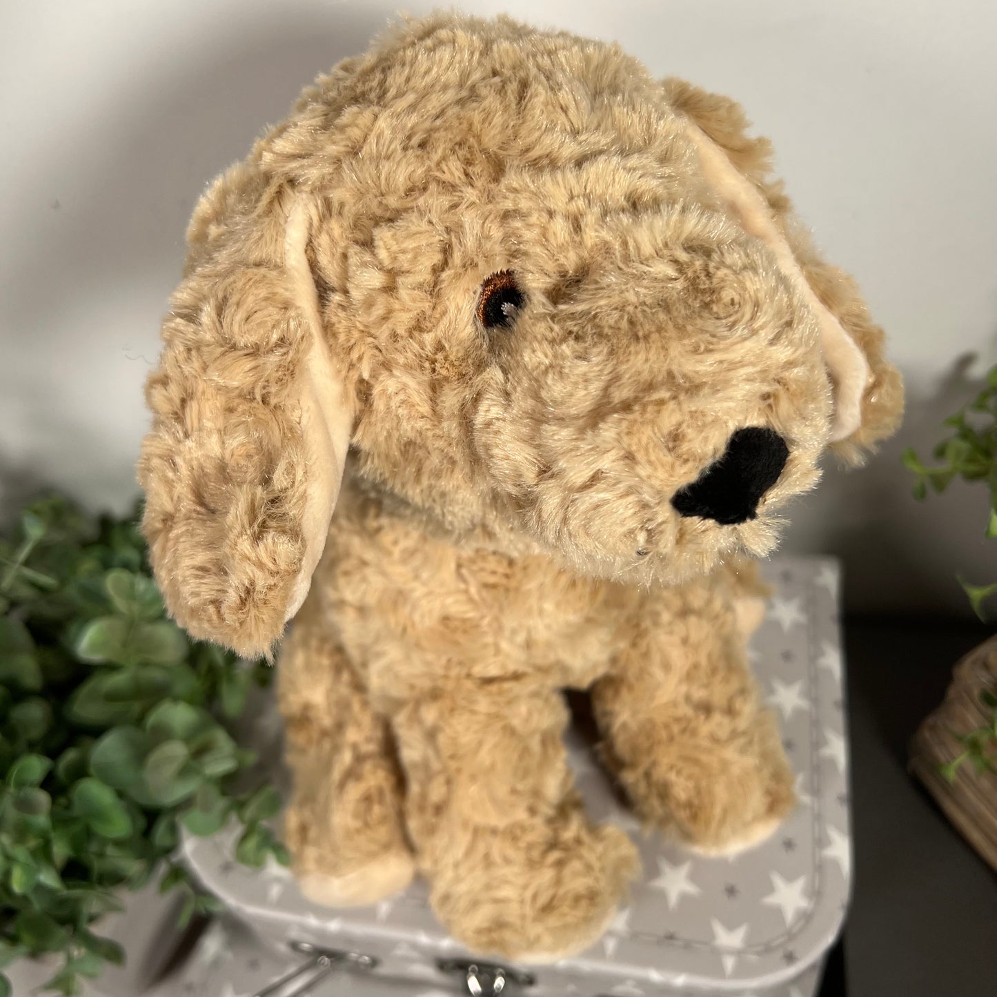 cockapoo soft toy made from recycled plastics