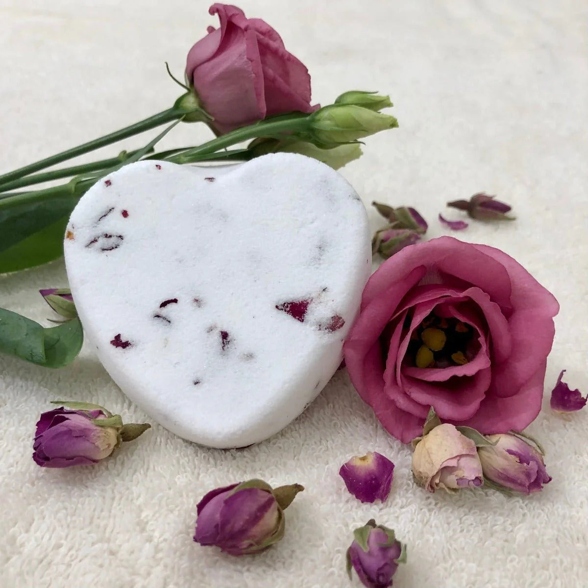 Heart shaped lavender bath bomb
