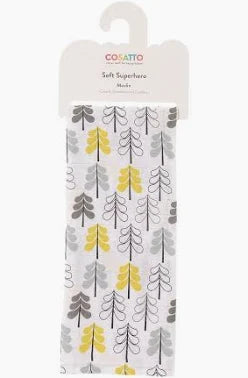 Large baby muslin square fika pattern