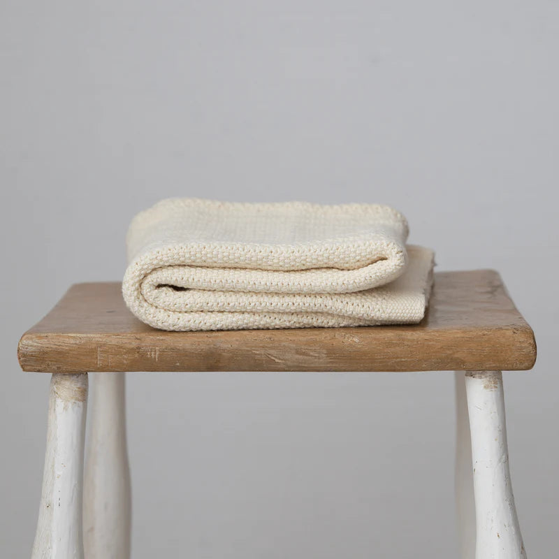 Almond cotton cellular baby blanket