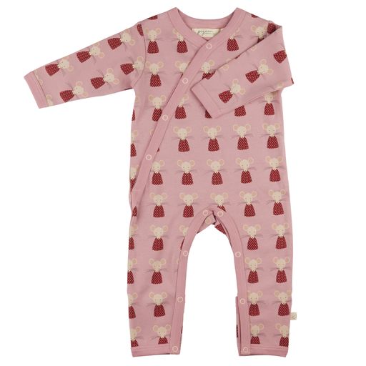 Organic cotton baby romper with mouse print