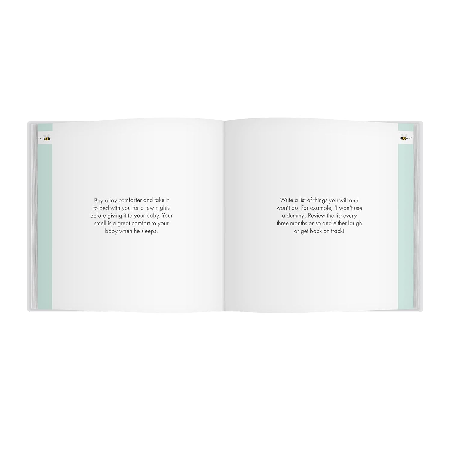 Open book with text on a white background
