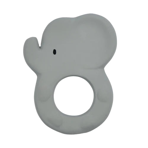Tikiri natural rubber elephant shaped baby teether.