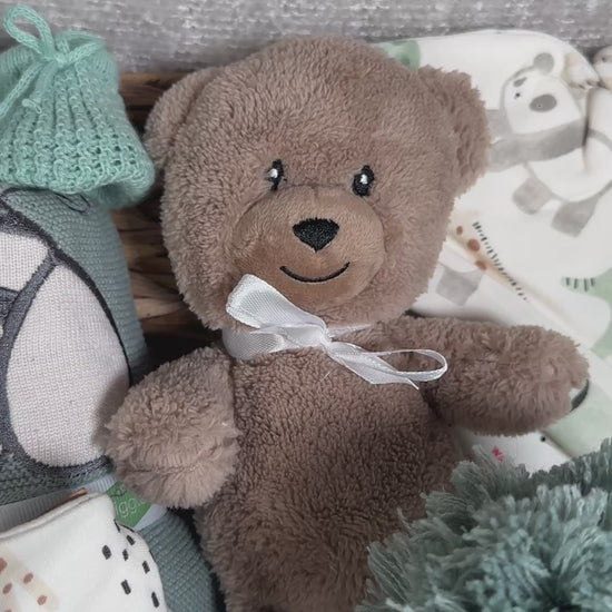 video of a jungle themed new baby gift