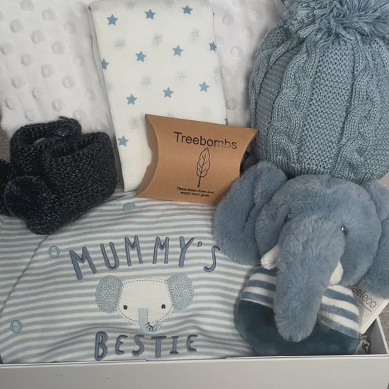 blue baby hamper gift video