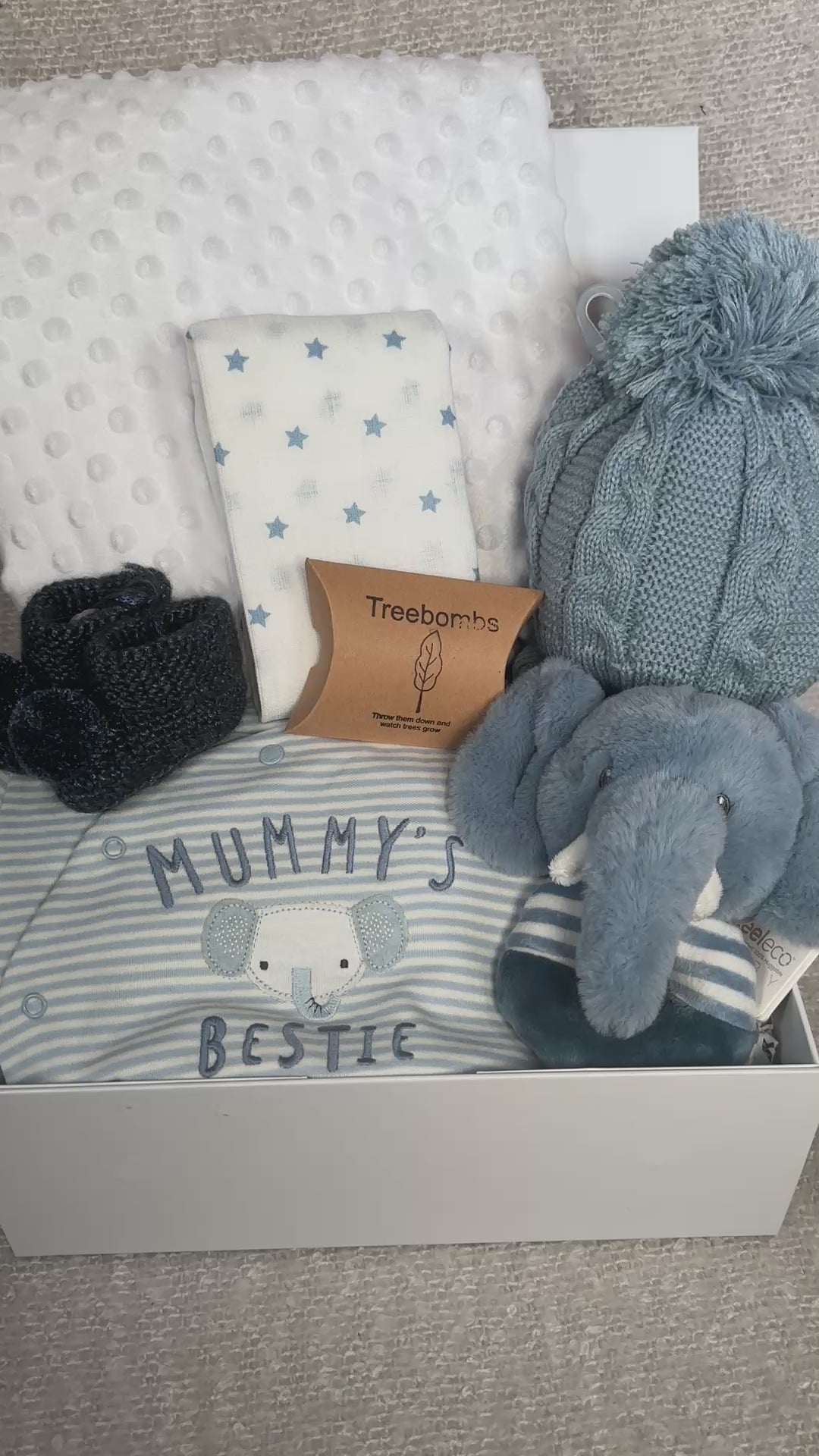 blue baby hamper gift video