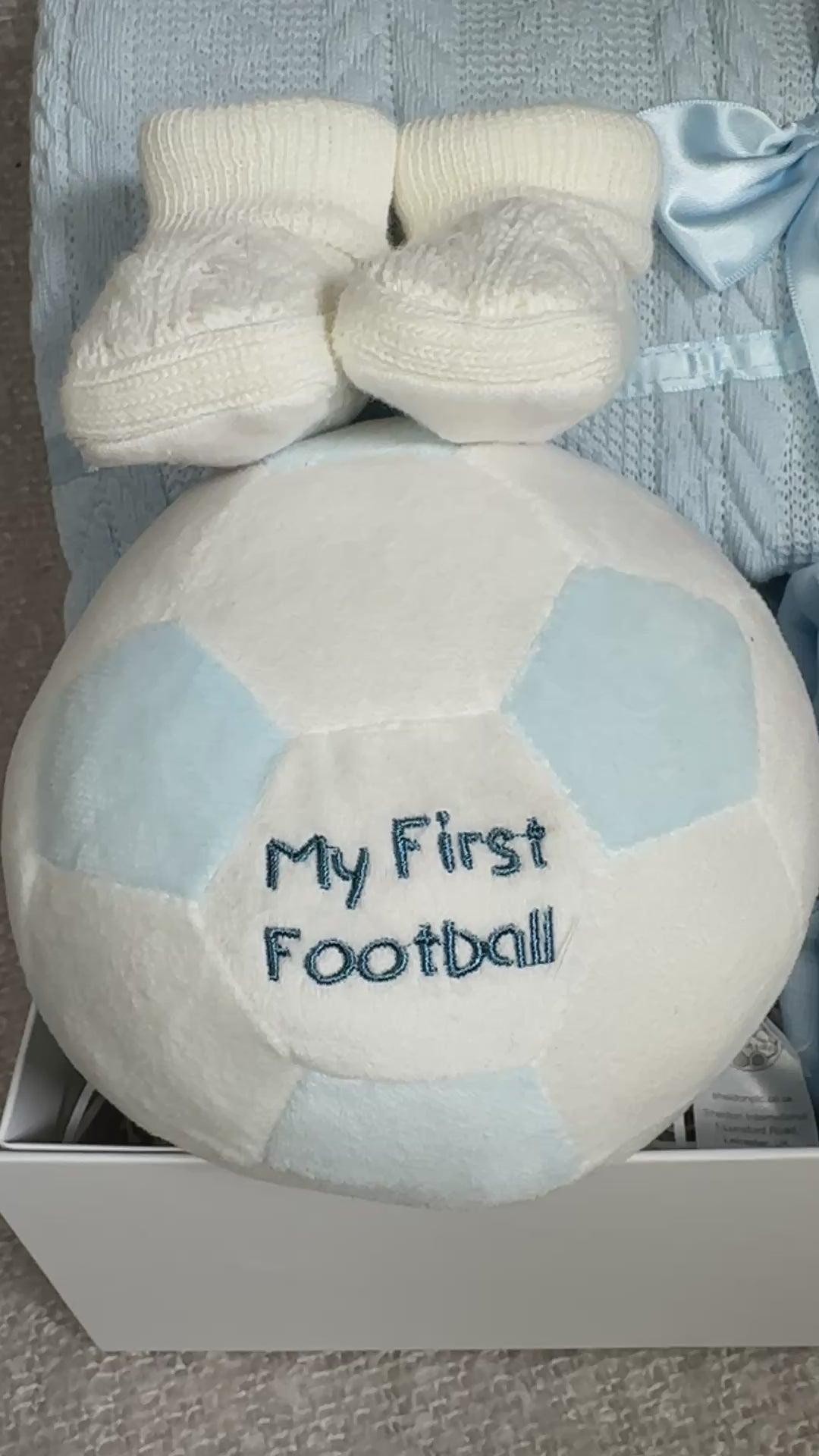 my first football new baby hamper gift video