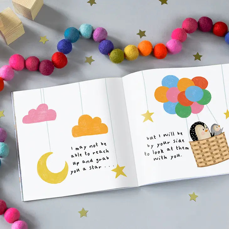 A beautifully illustrated baby reading book talking about how many things the parent will do for the child as they grow.