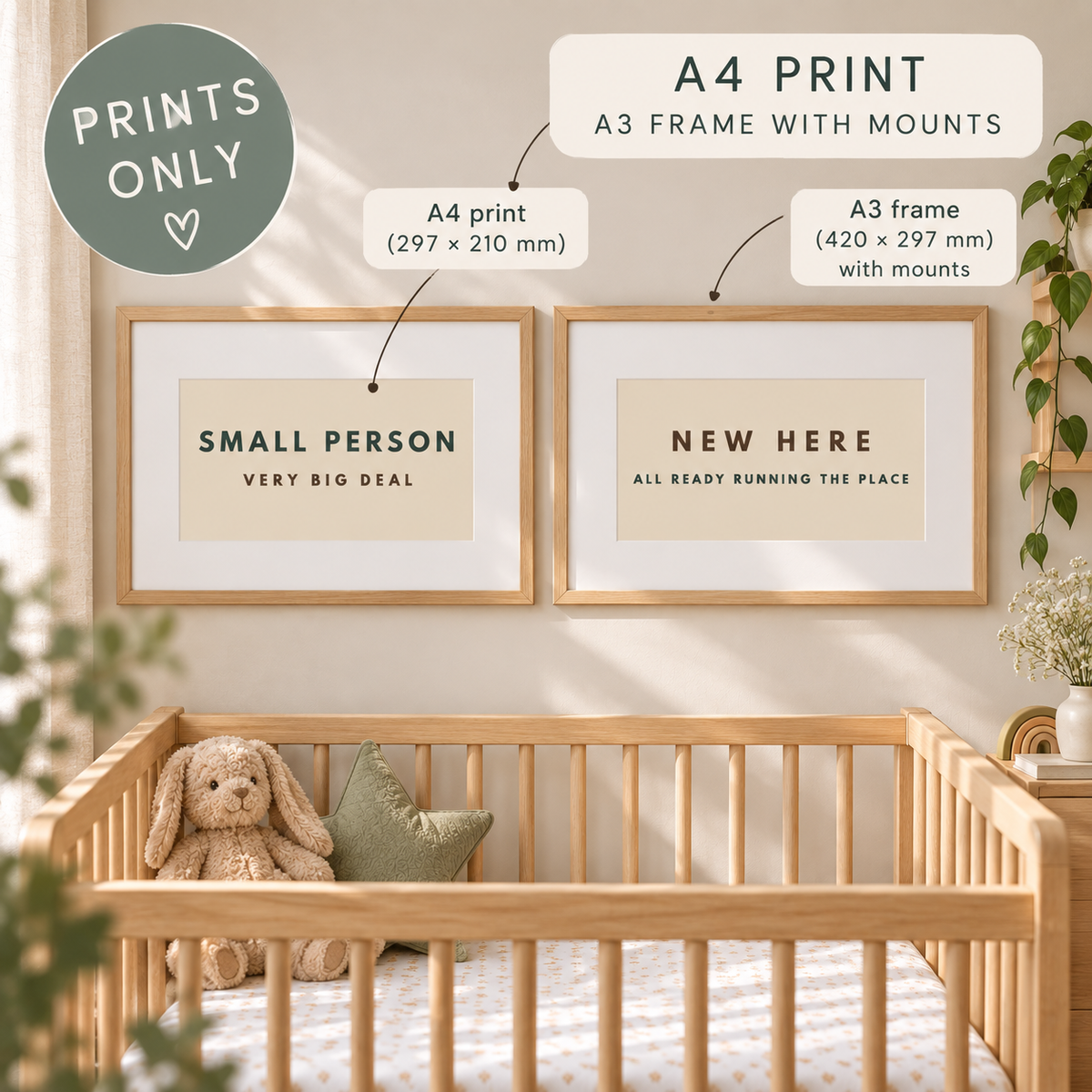 Nursery Prints - Set Of Two - Small Person Very Big Deal