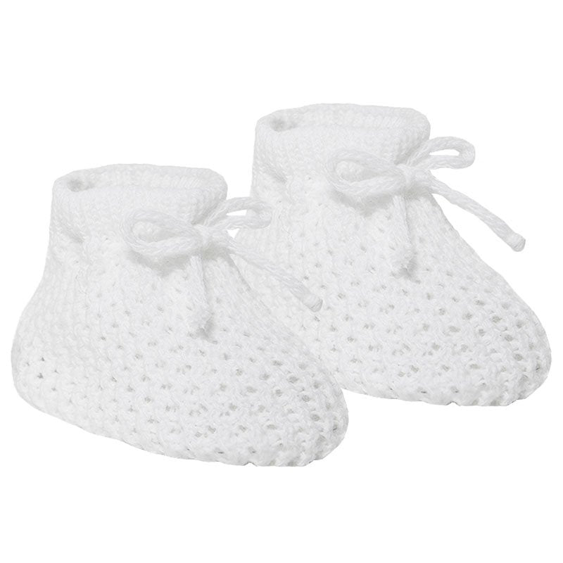 white baby booties