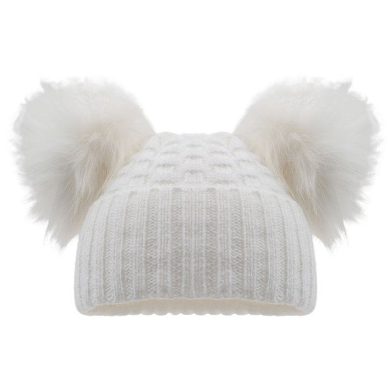 white baby pompom hat